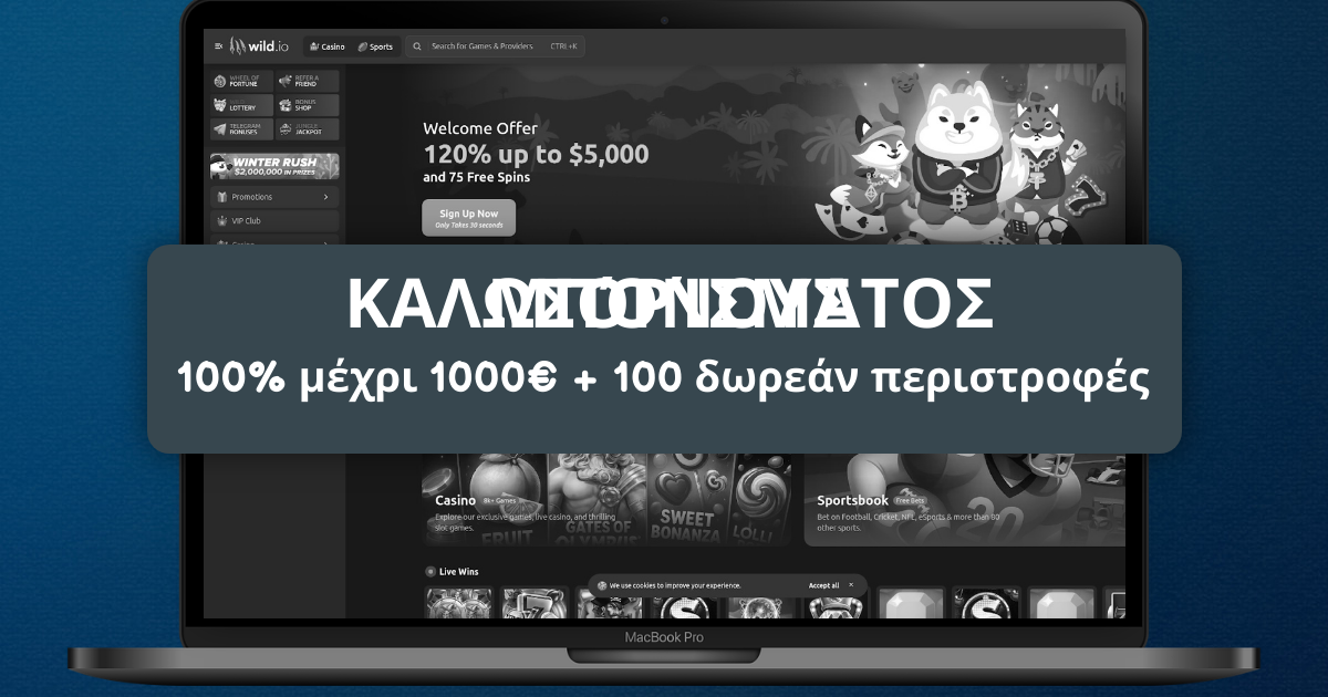 Wild.io Casino welcome bonus